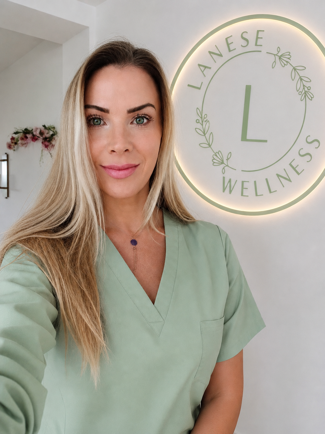 Lana, owner of Lanesse Wellness, in the studio in Stratford-upon-Avon