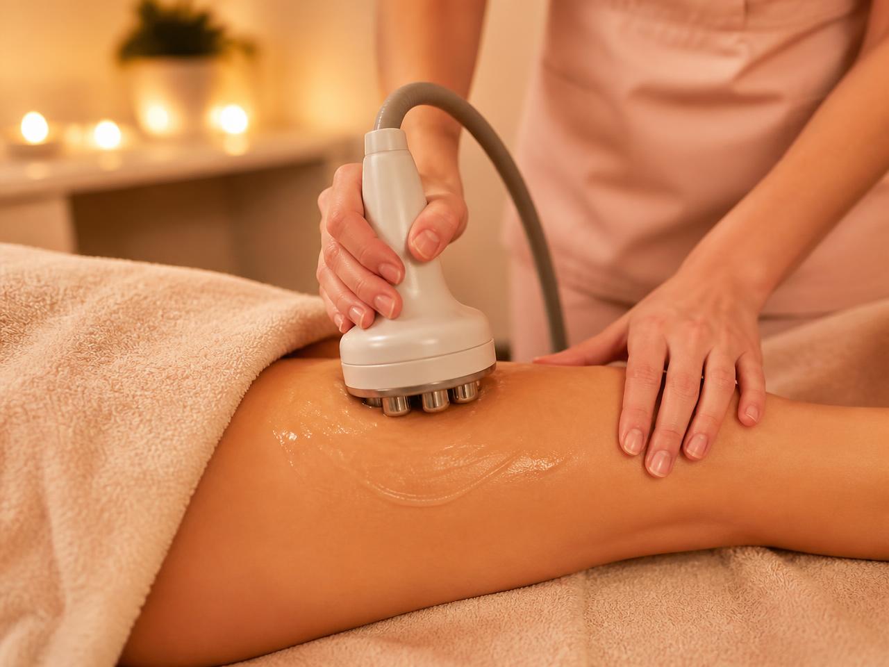 Radiofrequency skin tightening treatment illustration